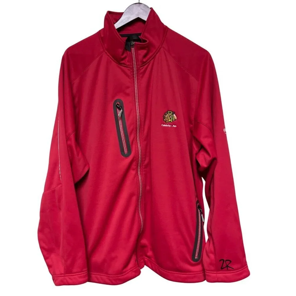 Zero Restriction Men's Full Zip Chicago Blackhawks Golf Performance Jacket 2XL